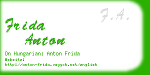 frida anton business card